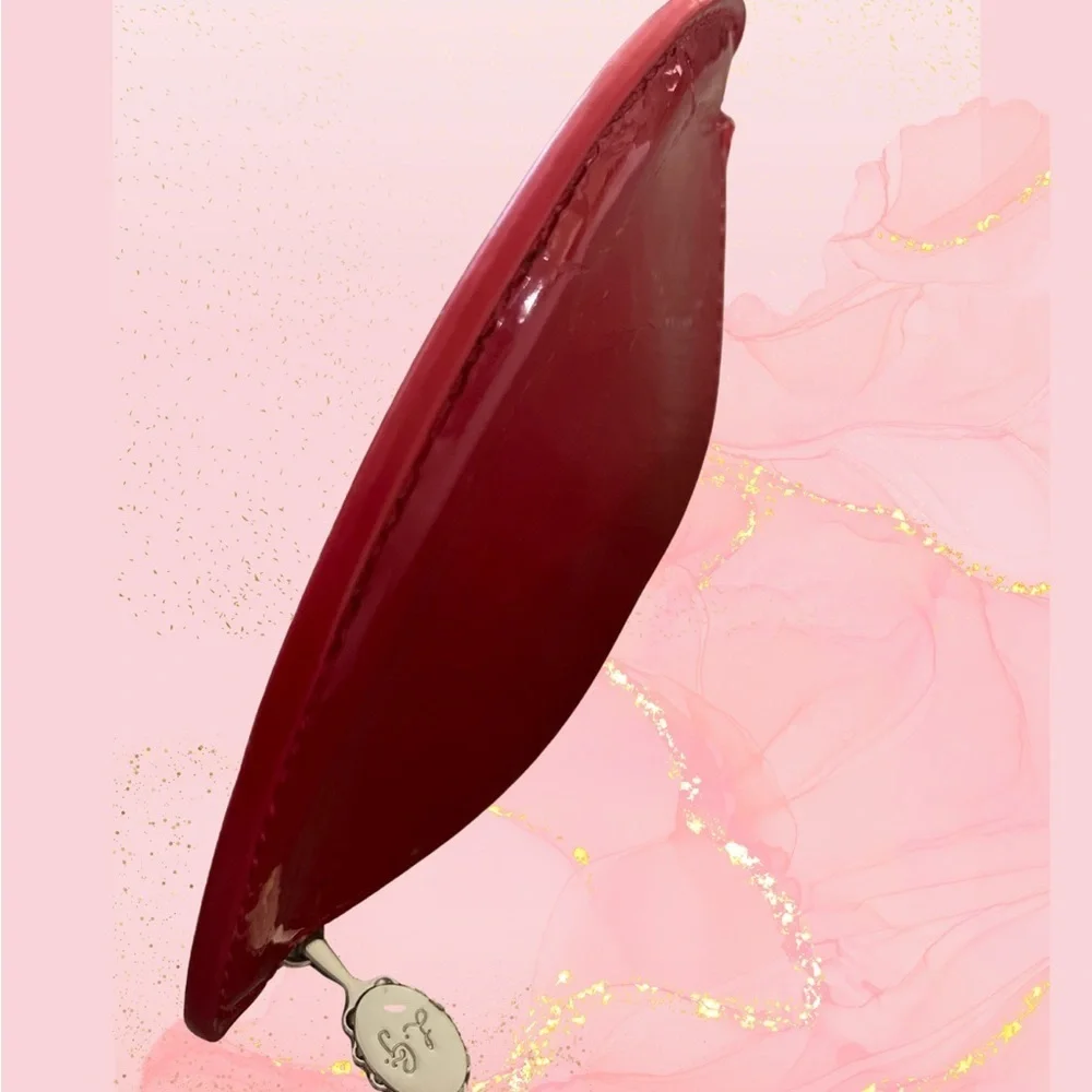 Lulu Guinness Red Lip Patent Leather Coin Purse,  